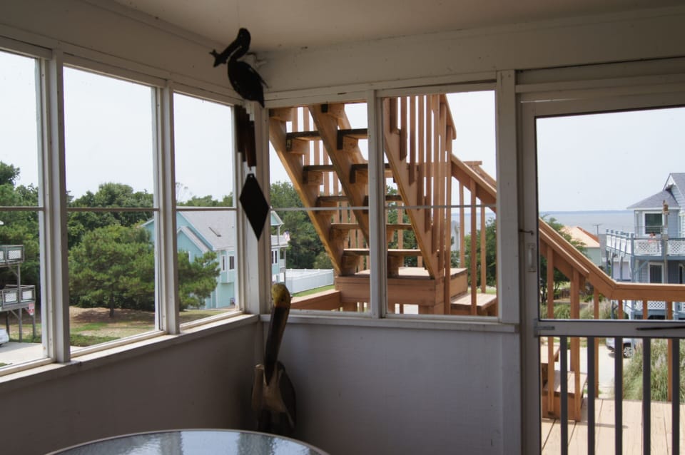 Steps to roof top deck