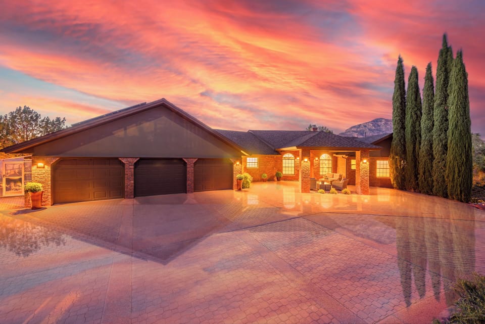 Enter through gates into beautiful courtyard...