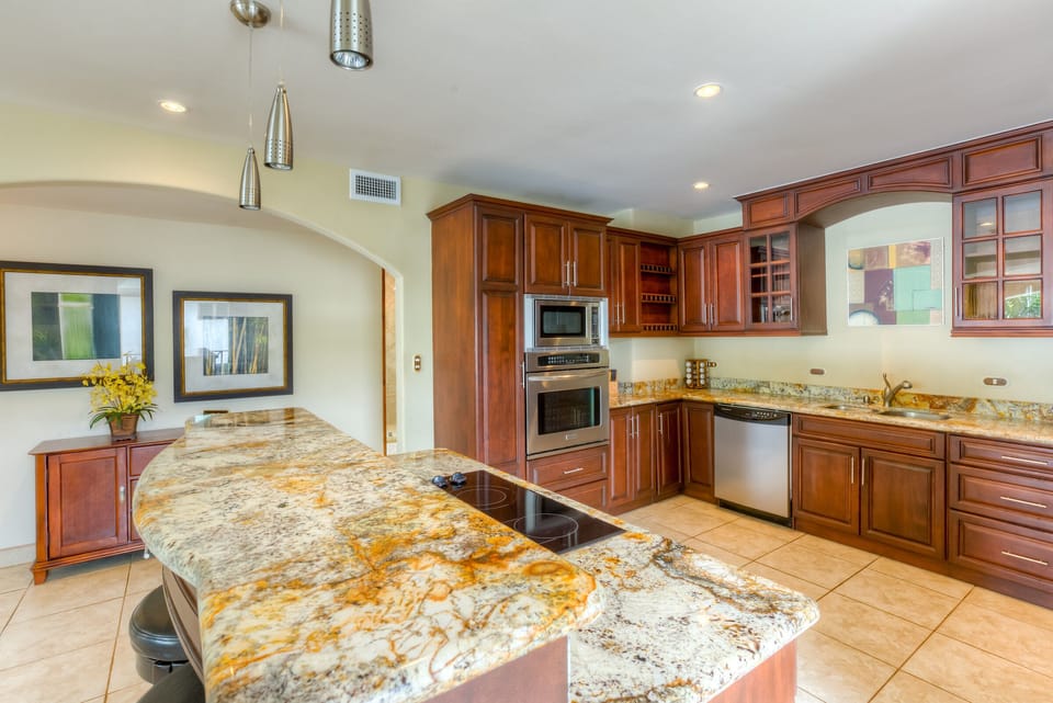 Fully stocked kitchen