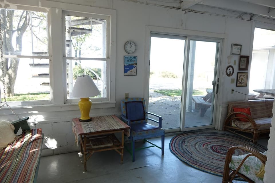View facing downstairs porch