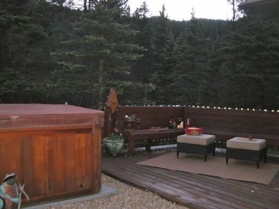Relax on the deck above river w/ Huge Hot Tub in the Mountains! avail. 8/20/12