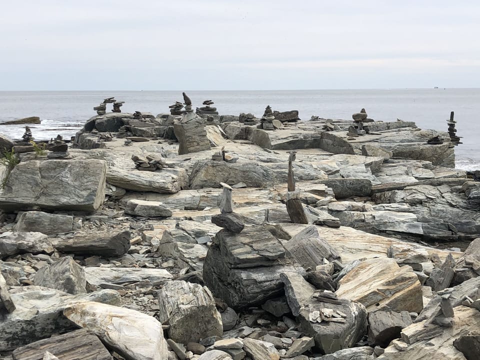 One of the Cairn Beaches on Peaks Island in Casco Bay - create your own Cairn!!!