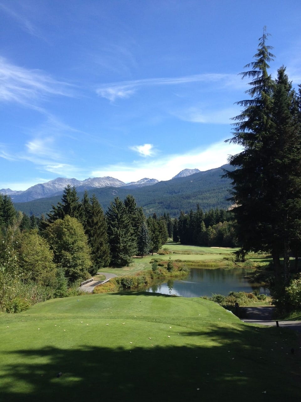 Signature 16th hole at Whistler Golf Club