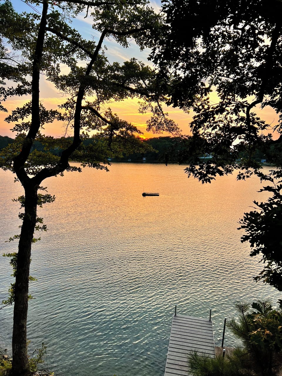 Beautiful sunsets from the deck - the sun shines on the beach until sundown.