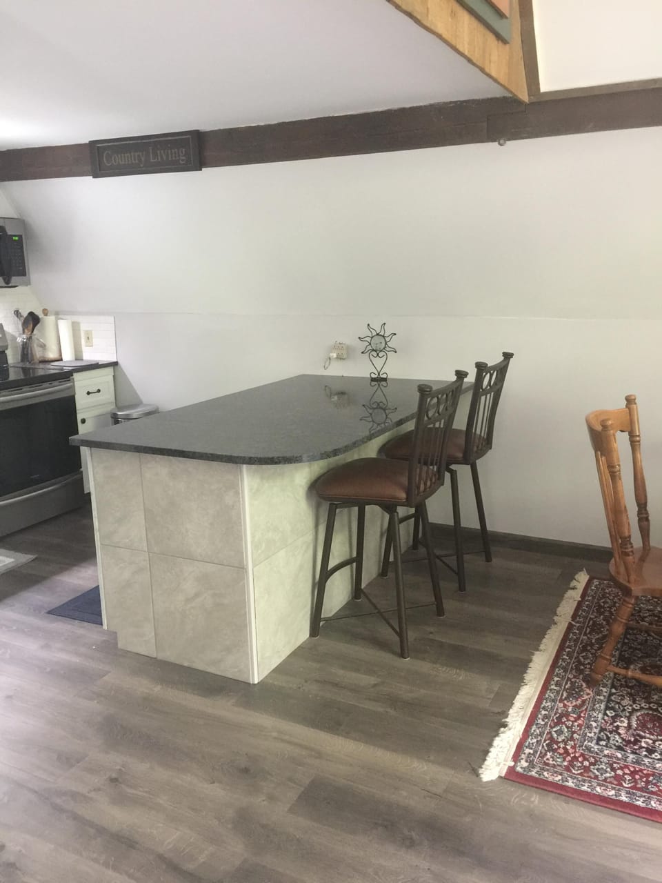 Kitchen Island, new granite tops 