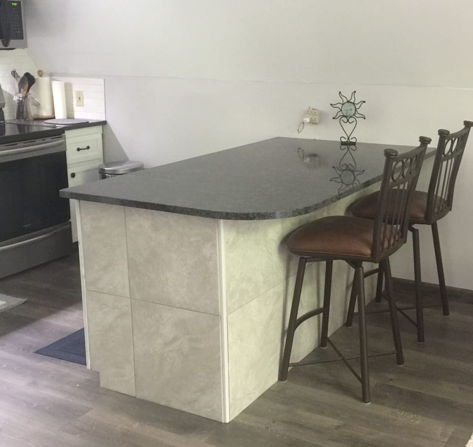 Kitchen Island , new granite tops