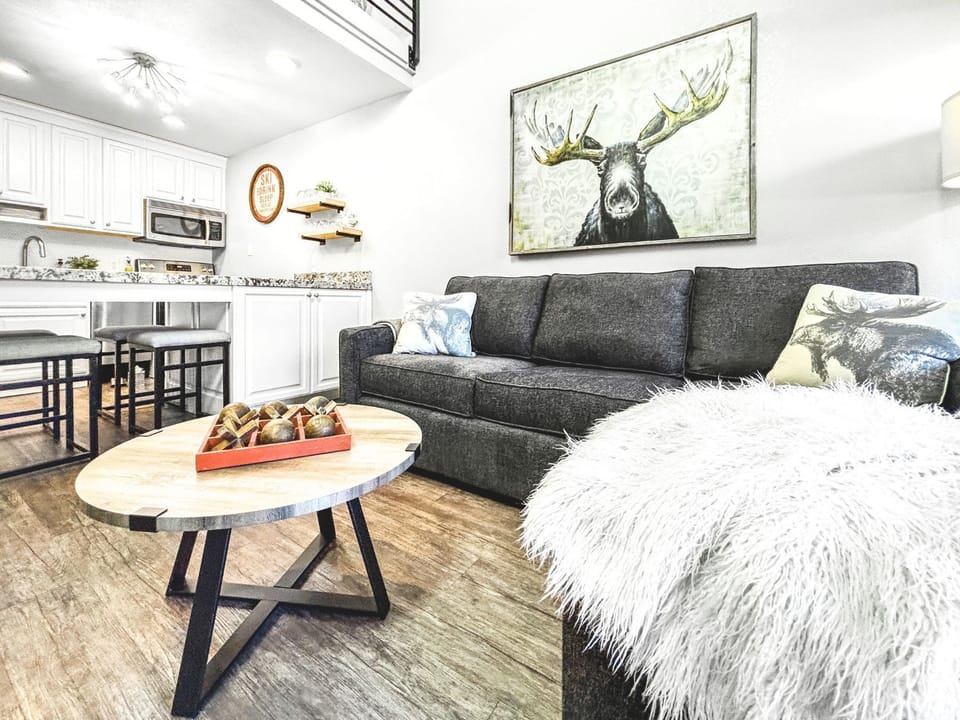 Soft seating and mountain cozy.