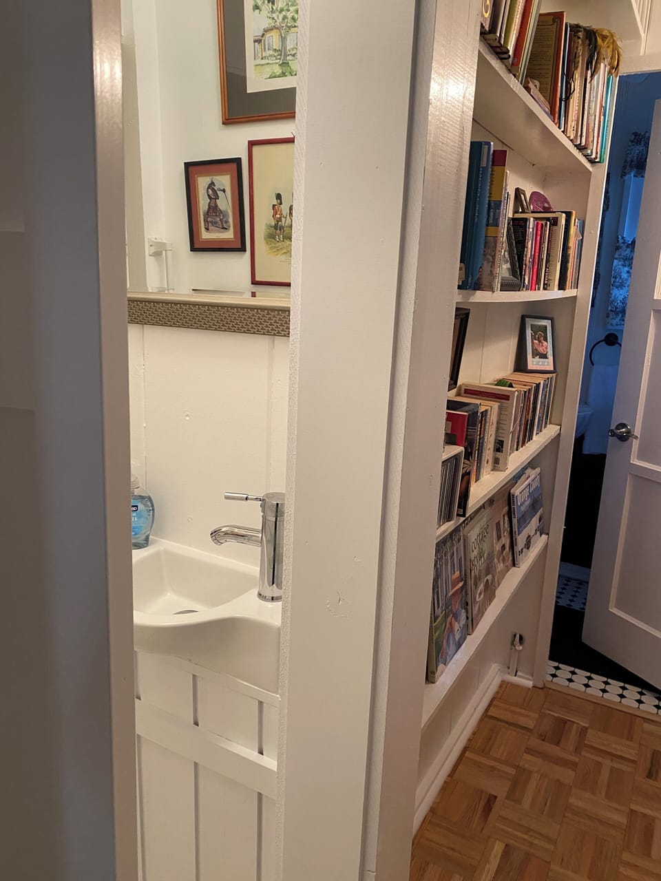 Entrance to new half bath