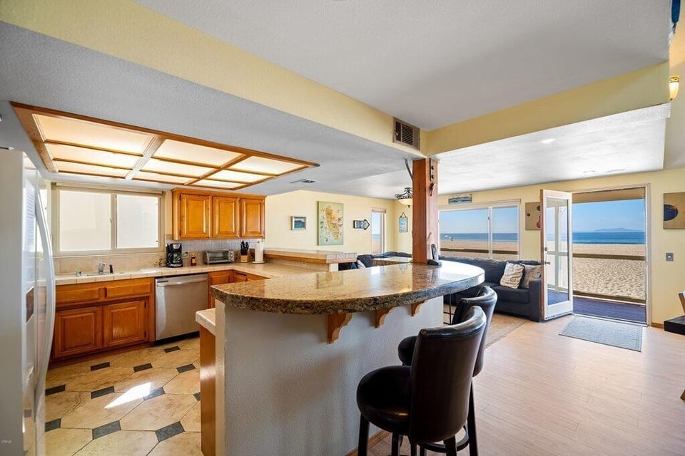Kitchen ocean views
