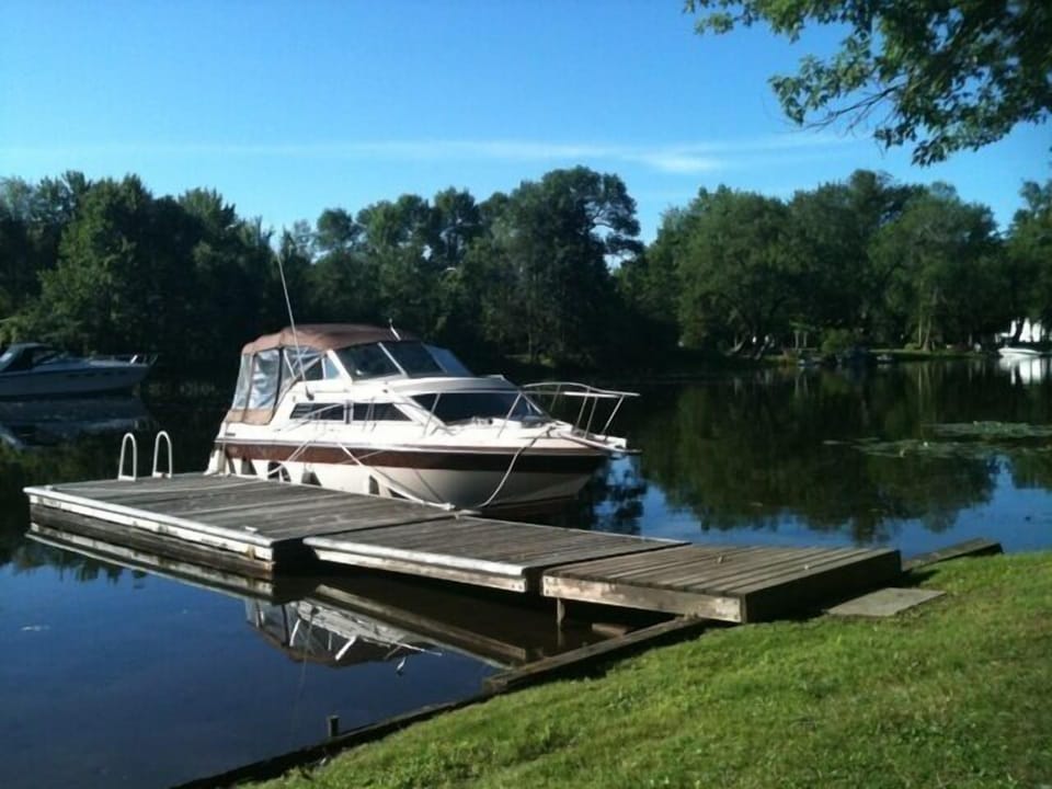 One of our guest's boat at the dock.