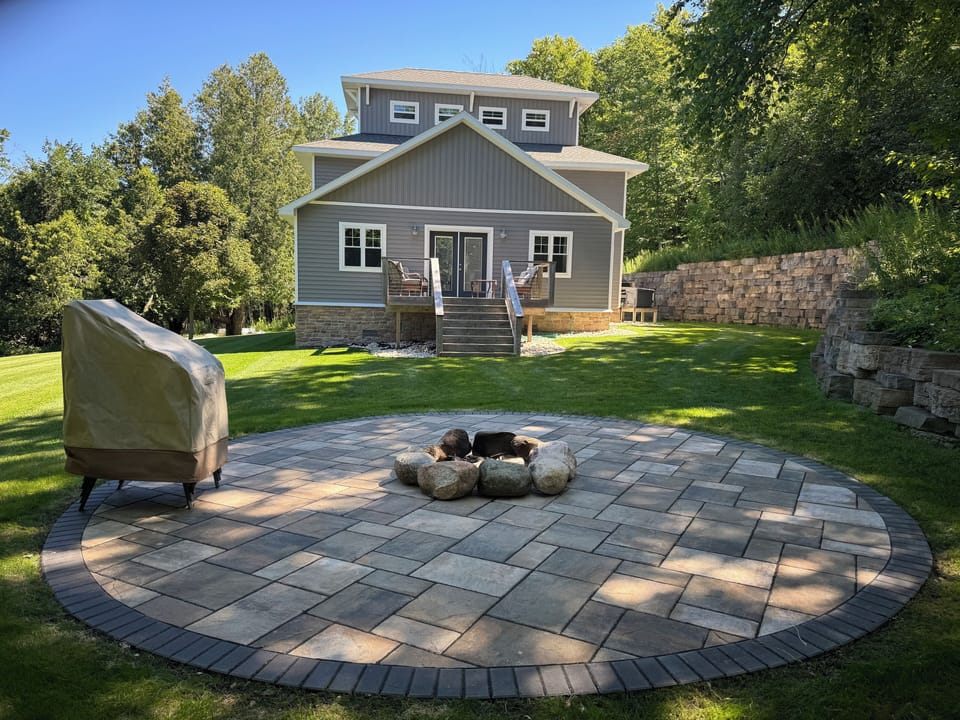 Side Yard with fire pit patio