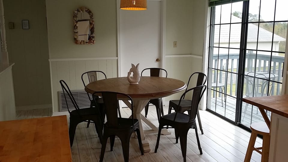 view from the kitchen into the dining area Good Haven House