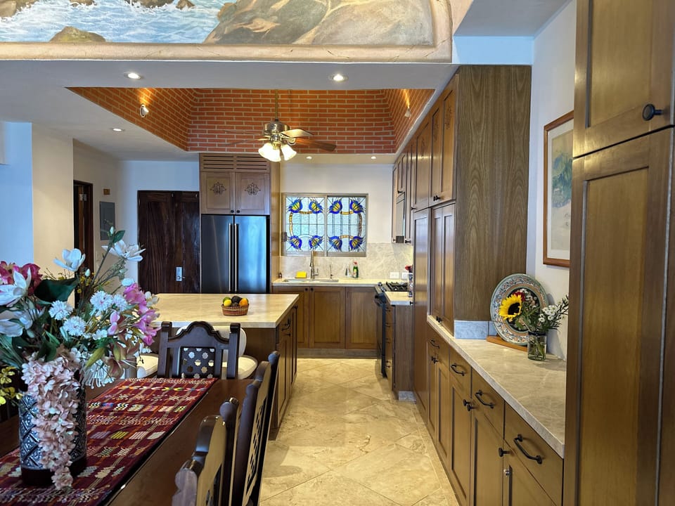 Long view of kitchen