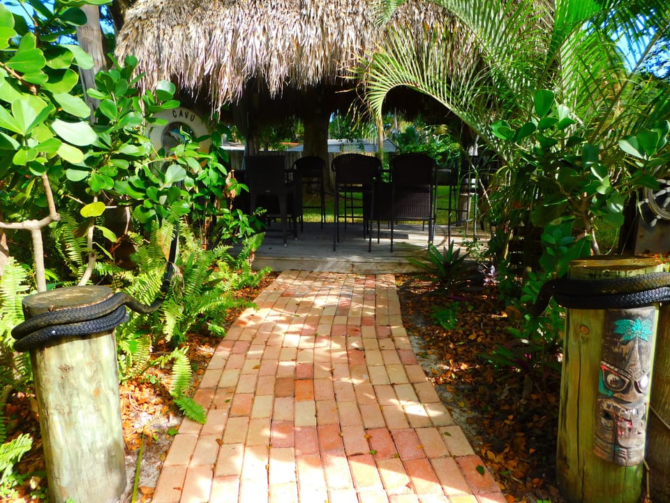 Tiki at large house 
