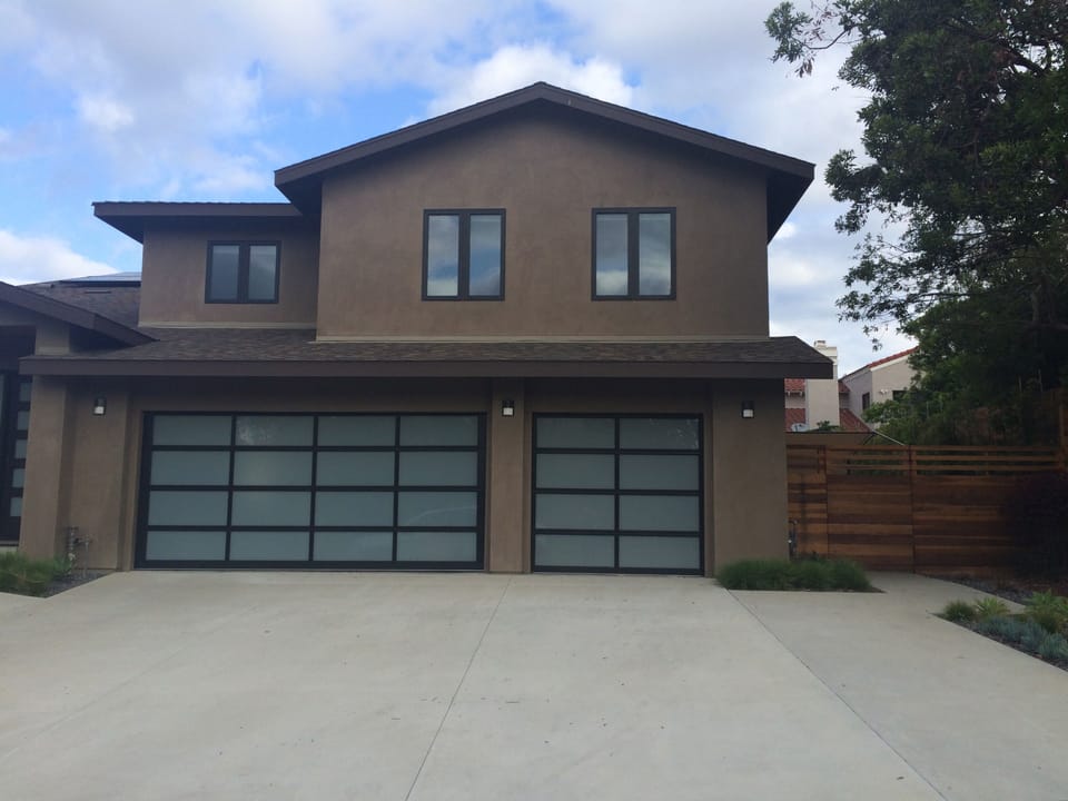 Front of our contemporary home, gate to your private entrance on the right