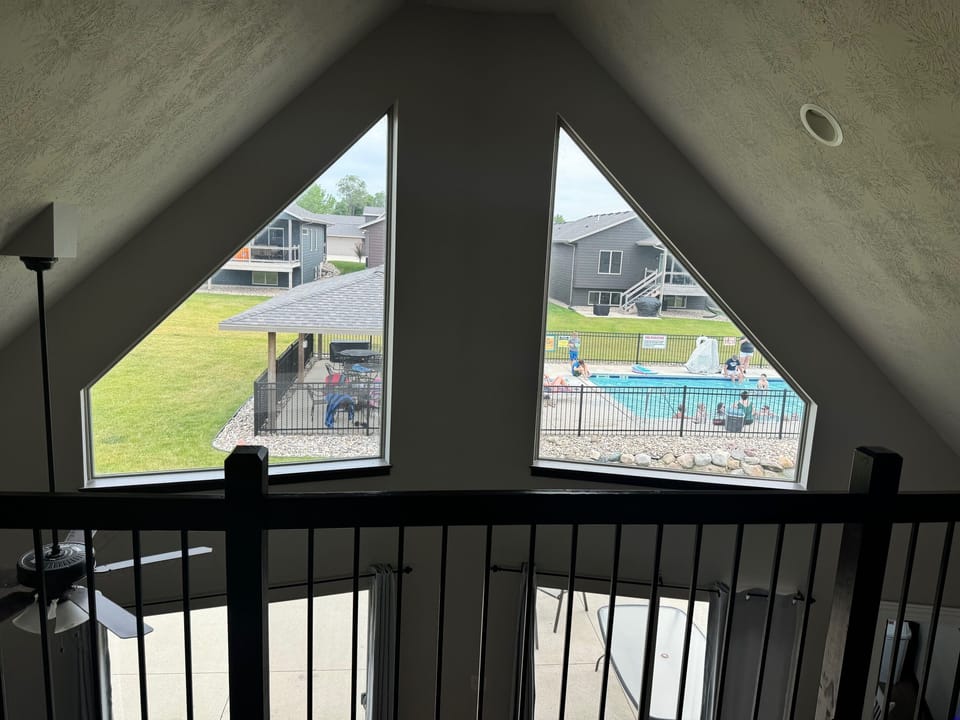 Pool view from the loft