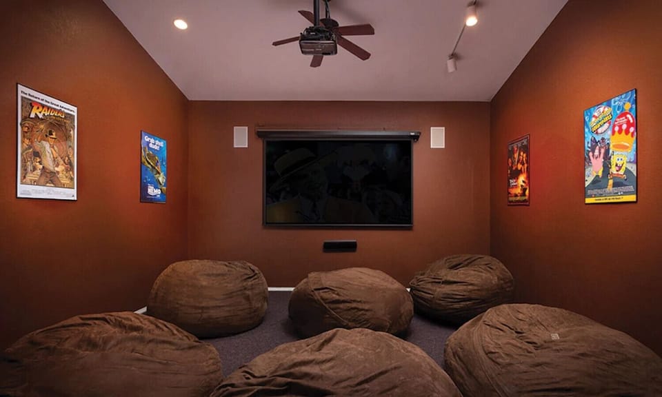 Enjoy movies at the on-site theater