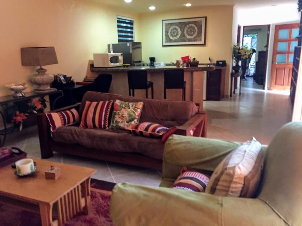Looking from Lounge to Kitchen and bedroom door.