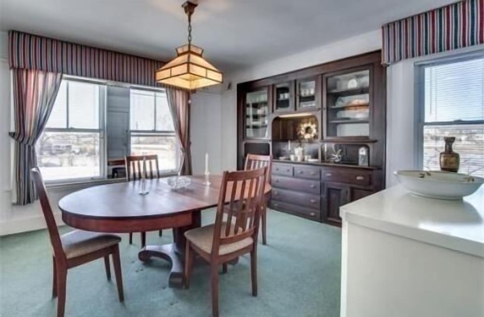 Dining room with a view of the salt marsh.
