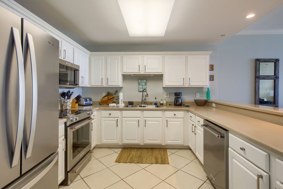 View of the large and well-equipped Kitchen.