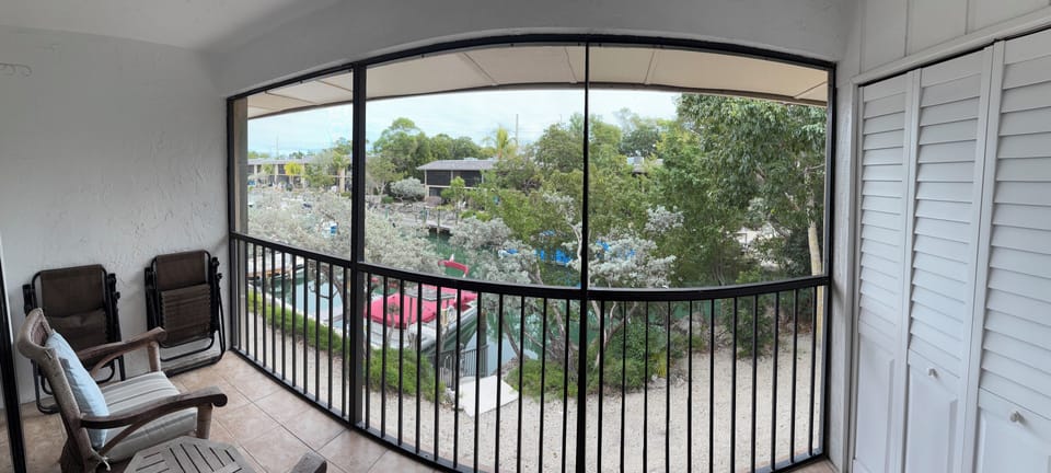 Master Bedroom Balcony, with washer and dryer
