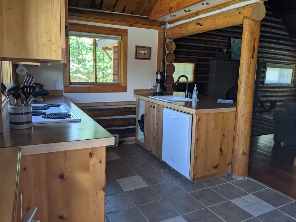 Full kitchen was added.  Originally this was  the back porch.