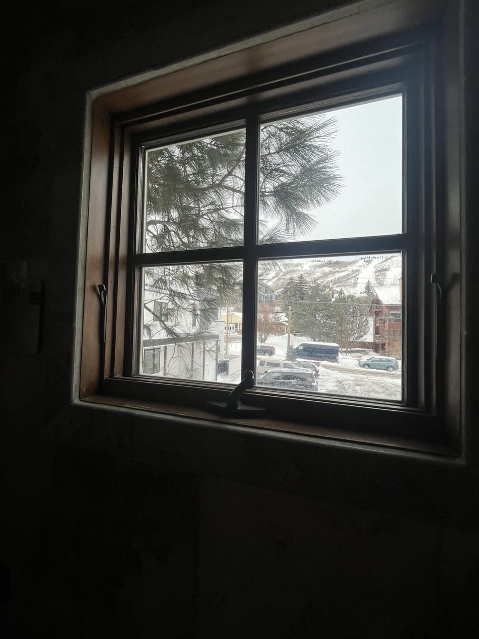 View from primary bathroom shower.  See the slopes!
