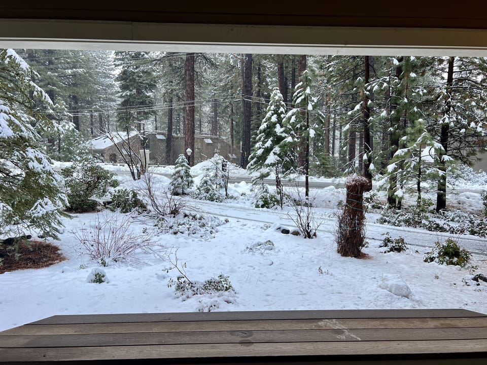 Enjoy winter patio view