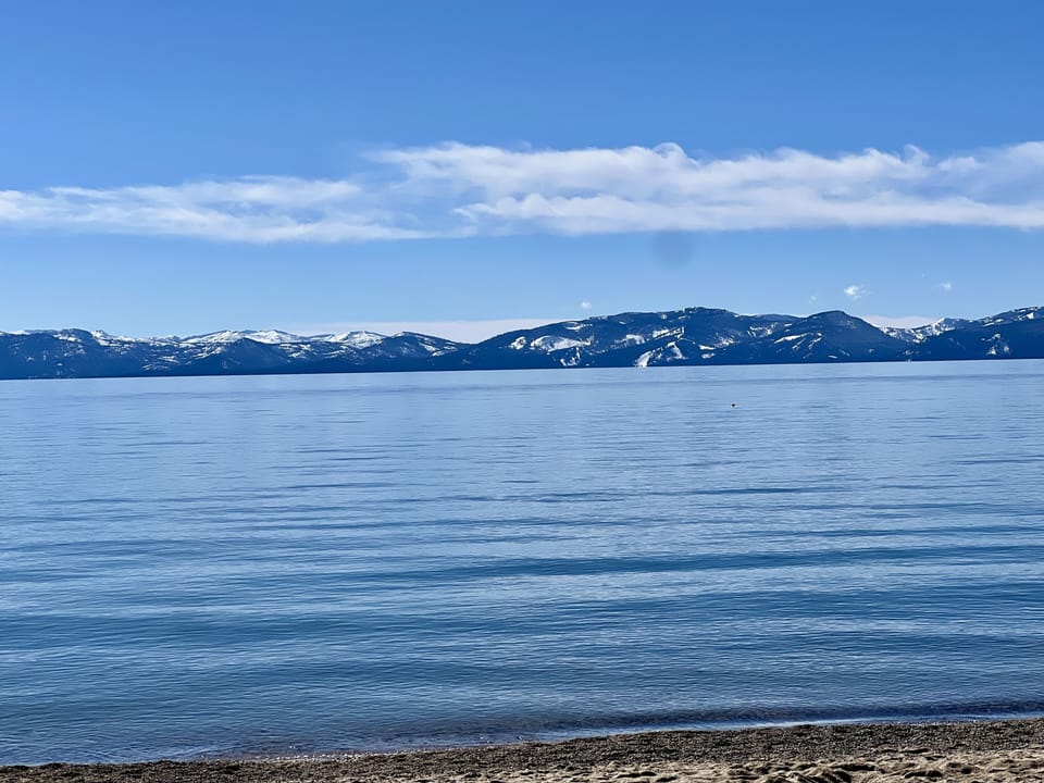 Beautiful winter lake view