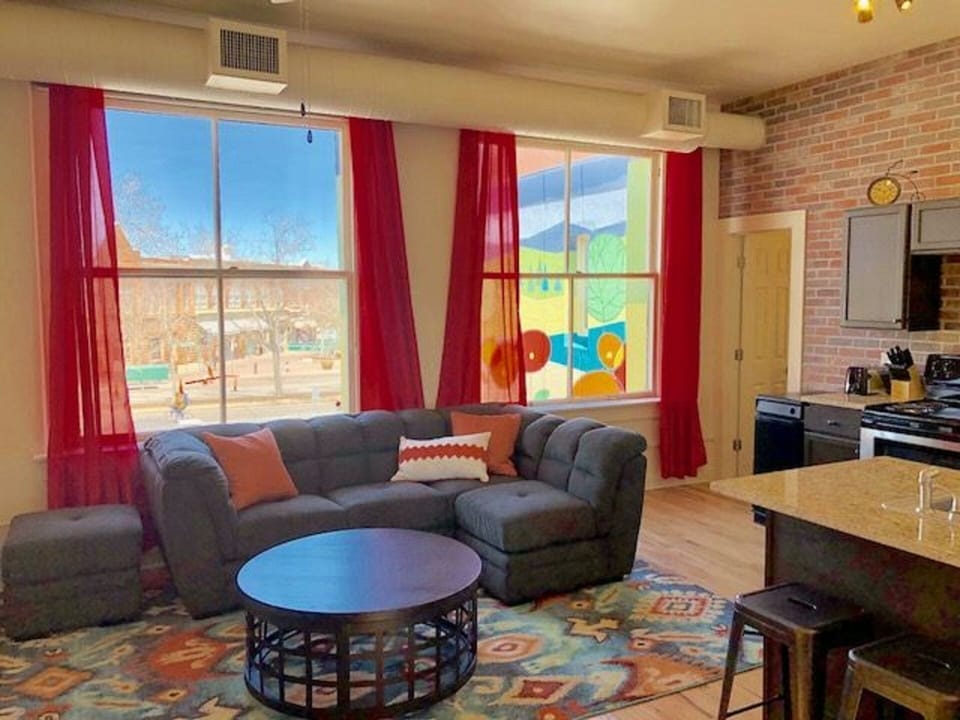 Gorgeous and open layout with HUGE windows to take in Old Town Square