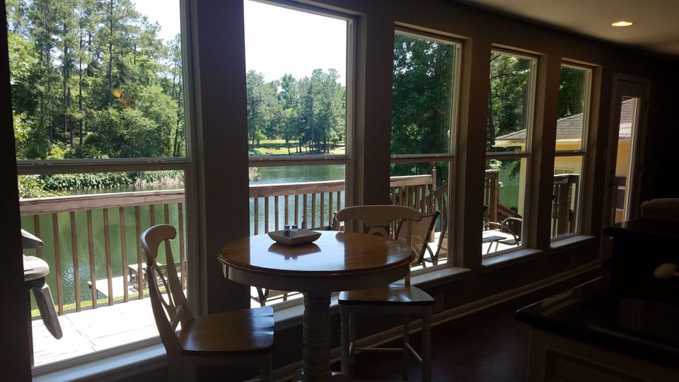 Early morning view from the kitchen.