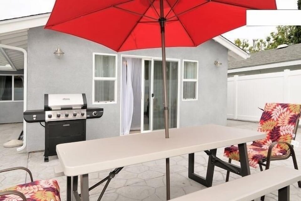 Outside patio with BBQ