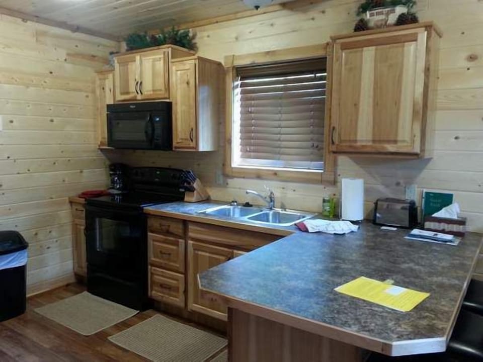 Kitchen offers Oven, microwave, full size fridge and dishwasher!