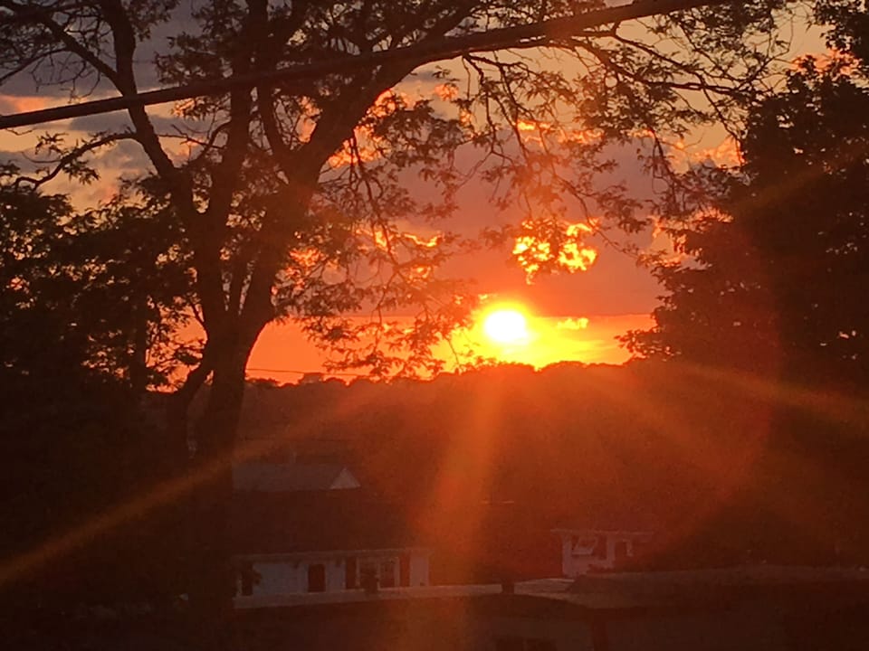 Enjoy beautiful sunsets from our deck! 