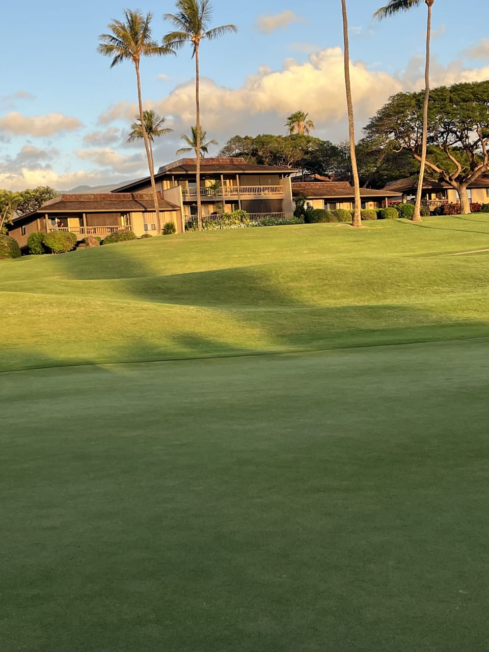 View of Kaanapali Plantation condos from golf course