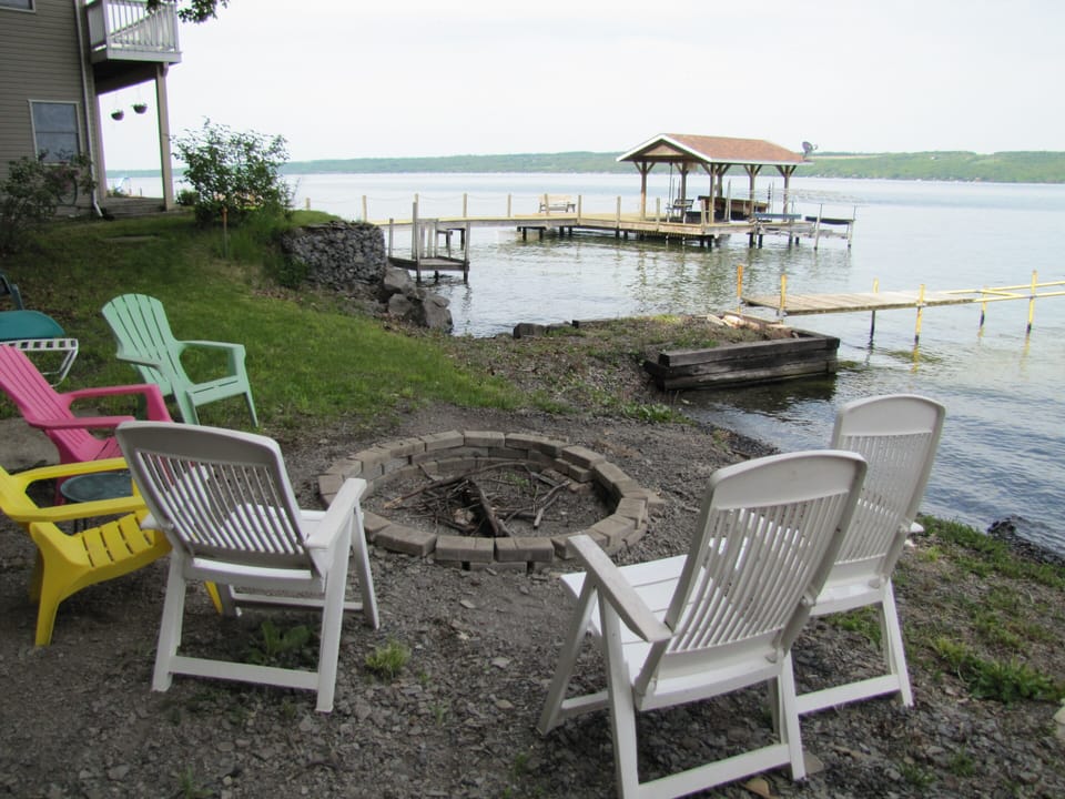 Fire pit at Lakeside