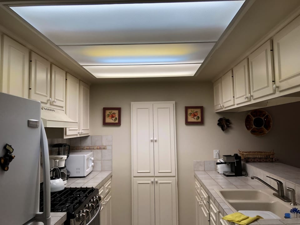 Pantry is loaded with spices and other ingredients for use.