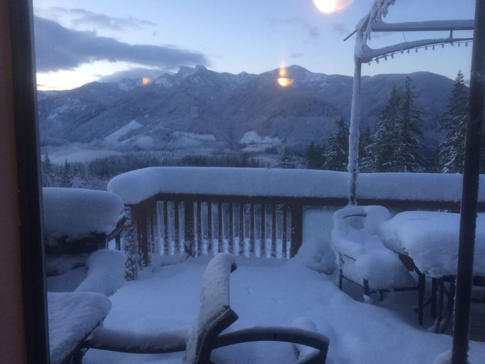 Sunrise with fresh snow