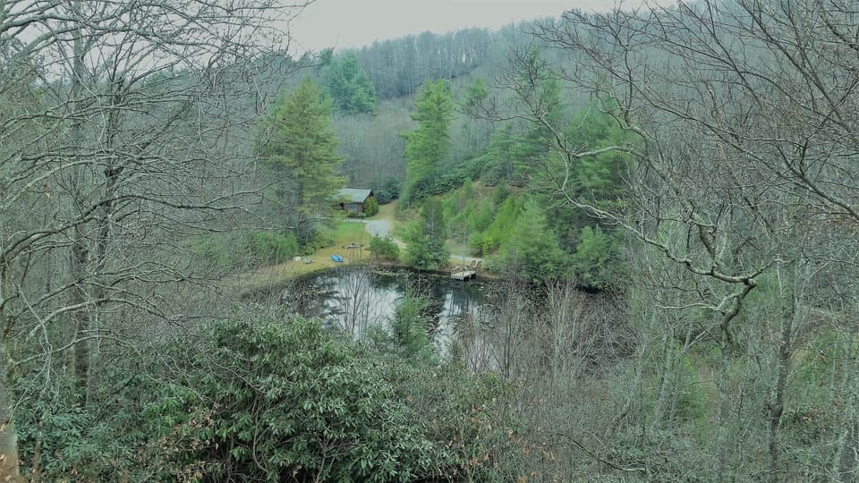 View from above. This cabin is secluded