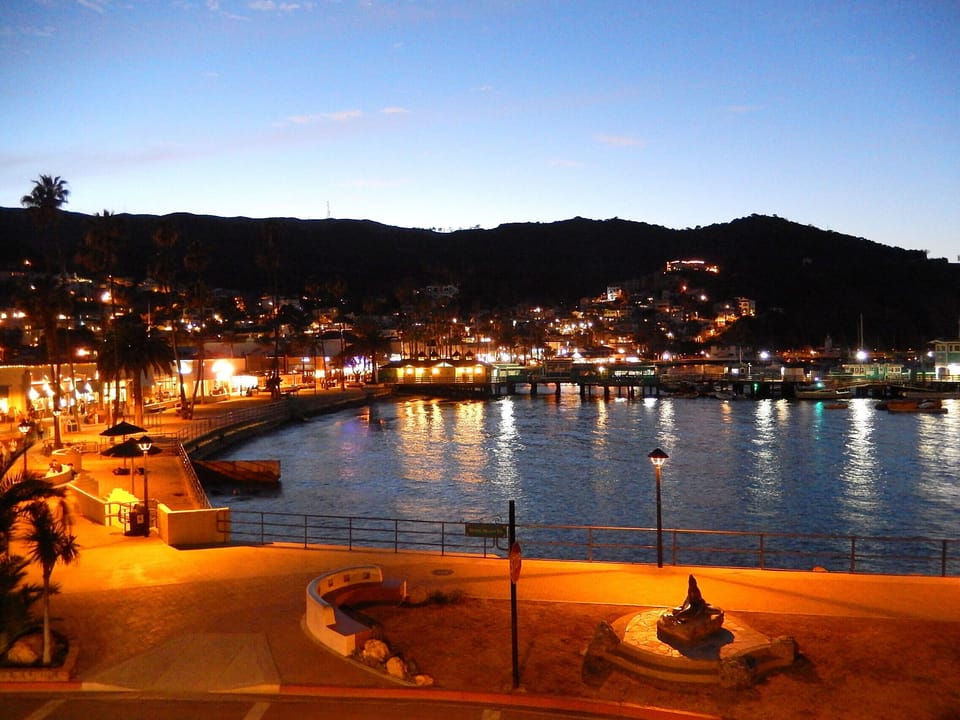 Twilight over lovely Avalon harbor