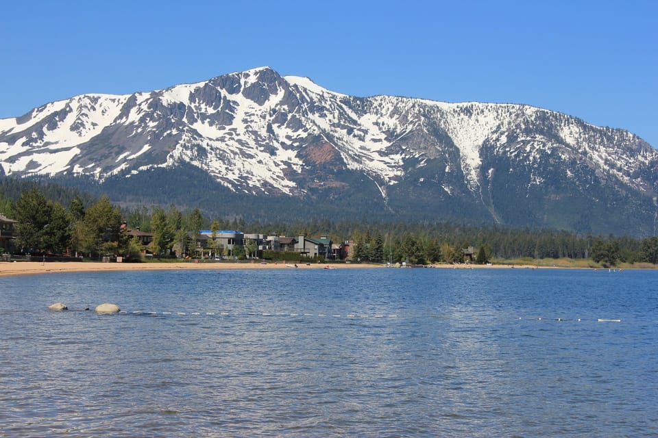 Beach and views within Tahoe Keys Resort.