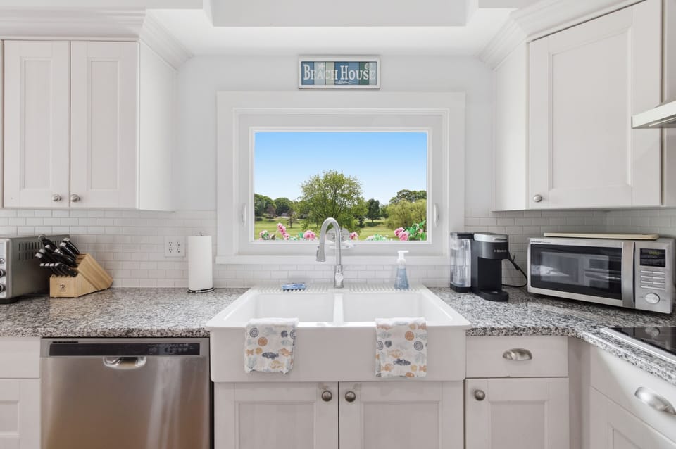 Kitchen sink - great views.  Both kuerig and drip coffee available.