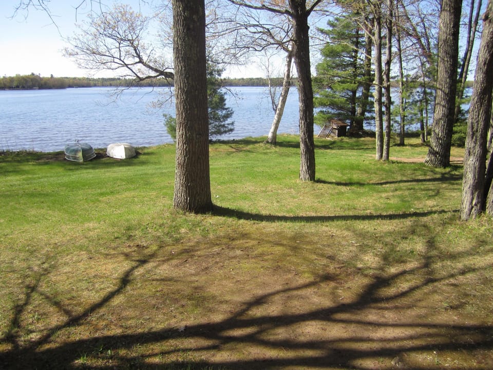View from sun porch to lake front