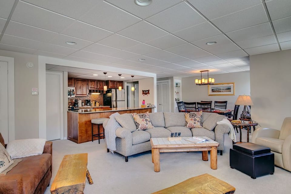Living Room, Kitchen and Dining Area
