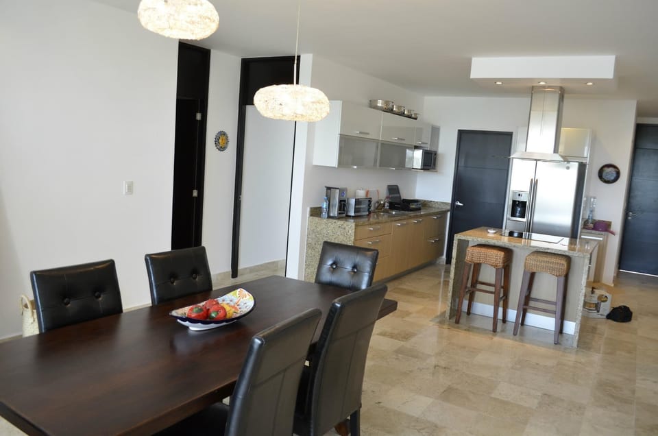 Large , open dining room, kitchen area