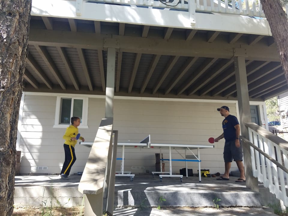 New Ping Pong Table on lower patio!