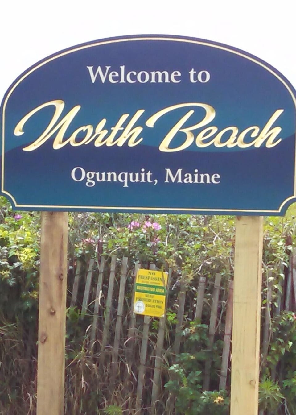 Beach entrance across the street