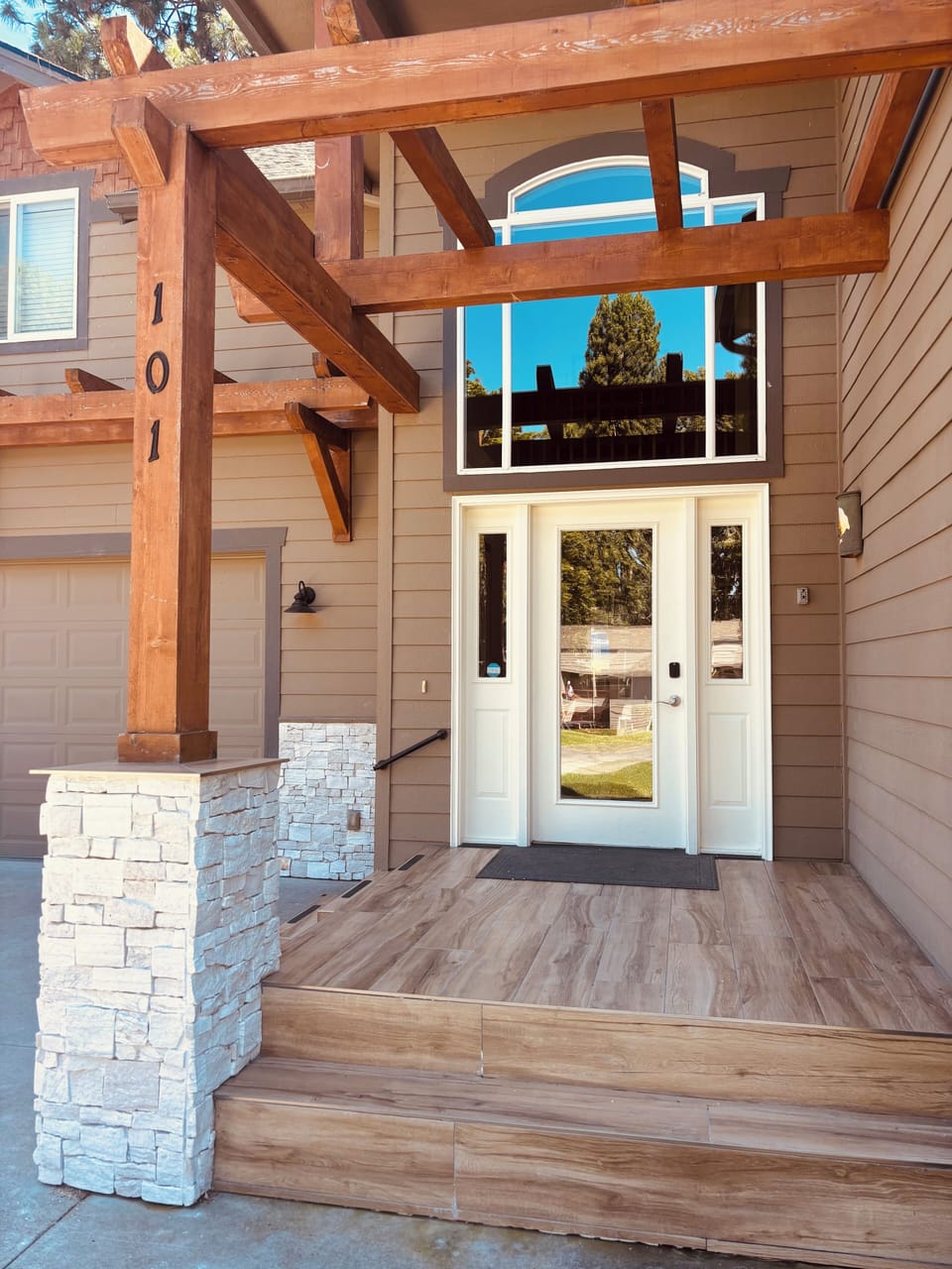 Front of house is remodeled