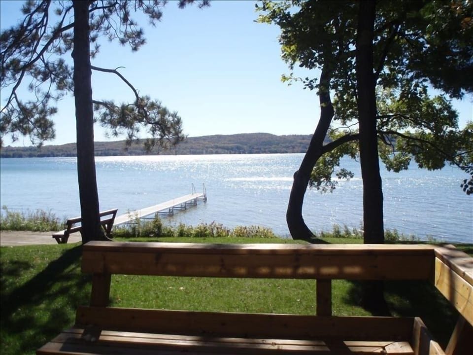 Living room lake view