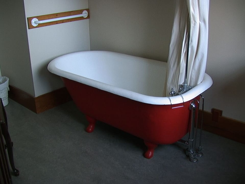 Our hot tubs (2) are cast iron, not fiberglass.